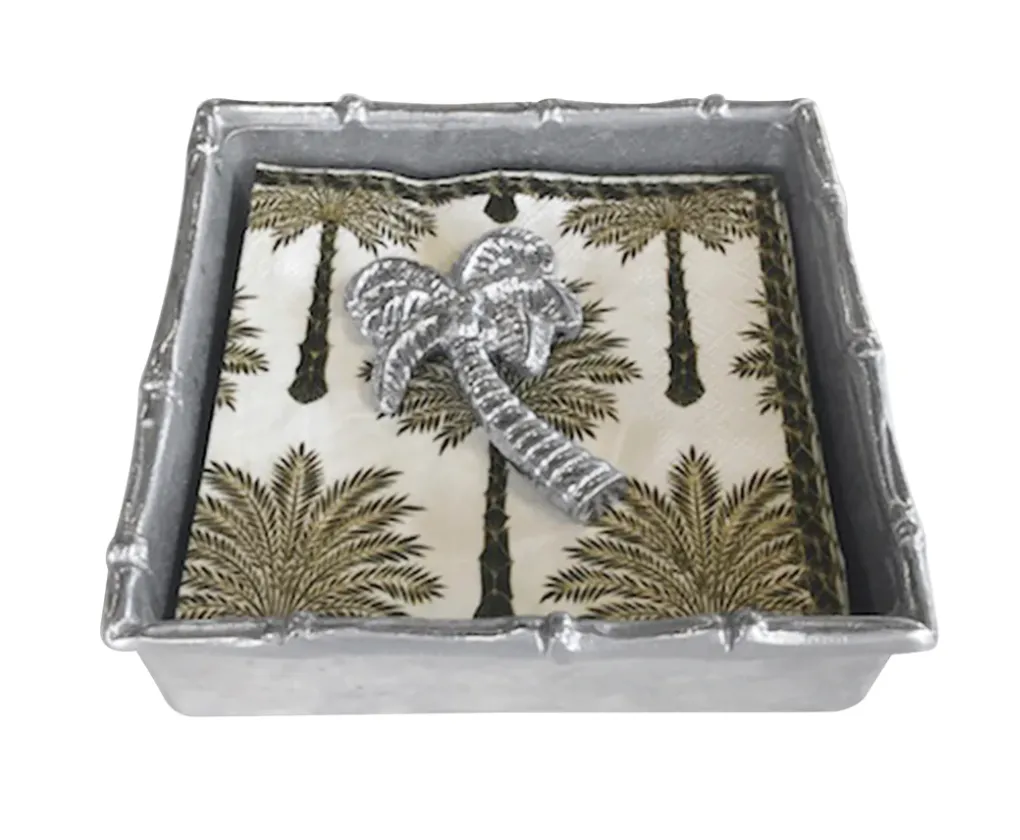 Palm Tree Bamboo Napkin Box Set