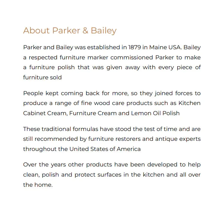 Parker & Bailey Furniture Repair Kit