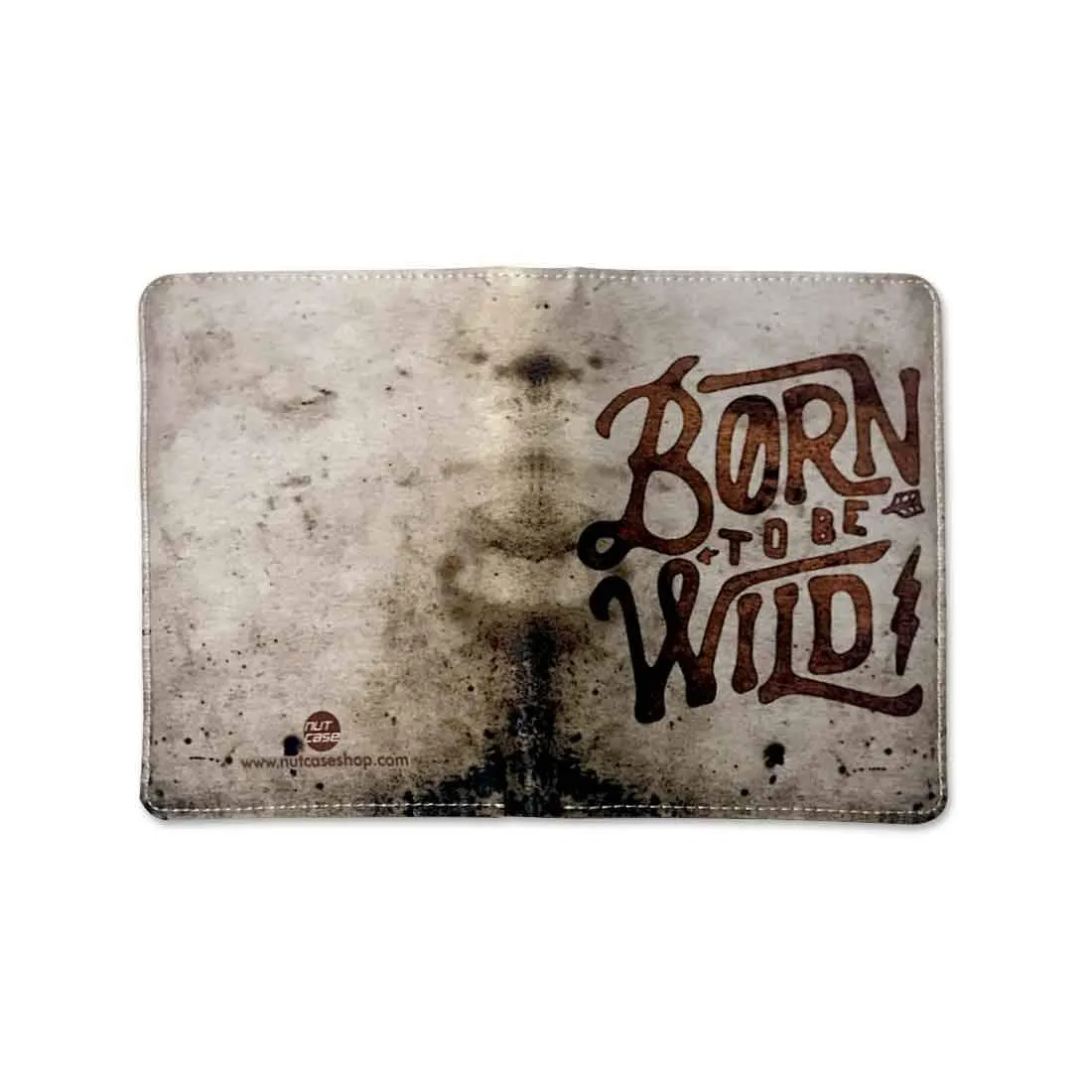 Passport Holder Leather Travel Wallet Organizer - Born To Be Wild