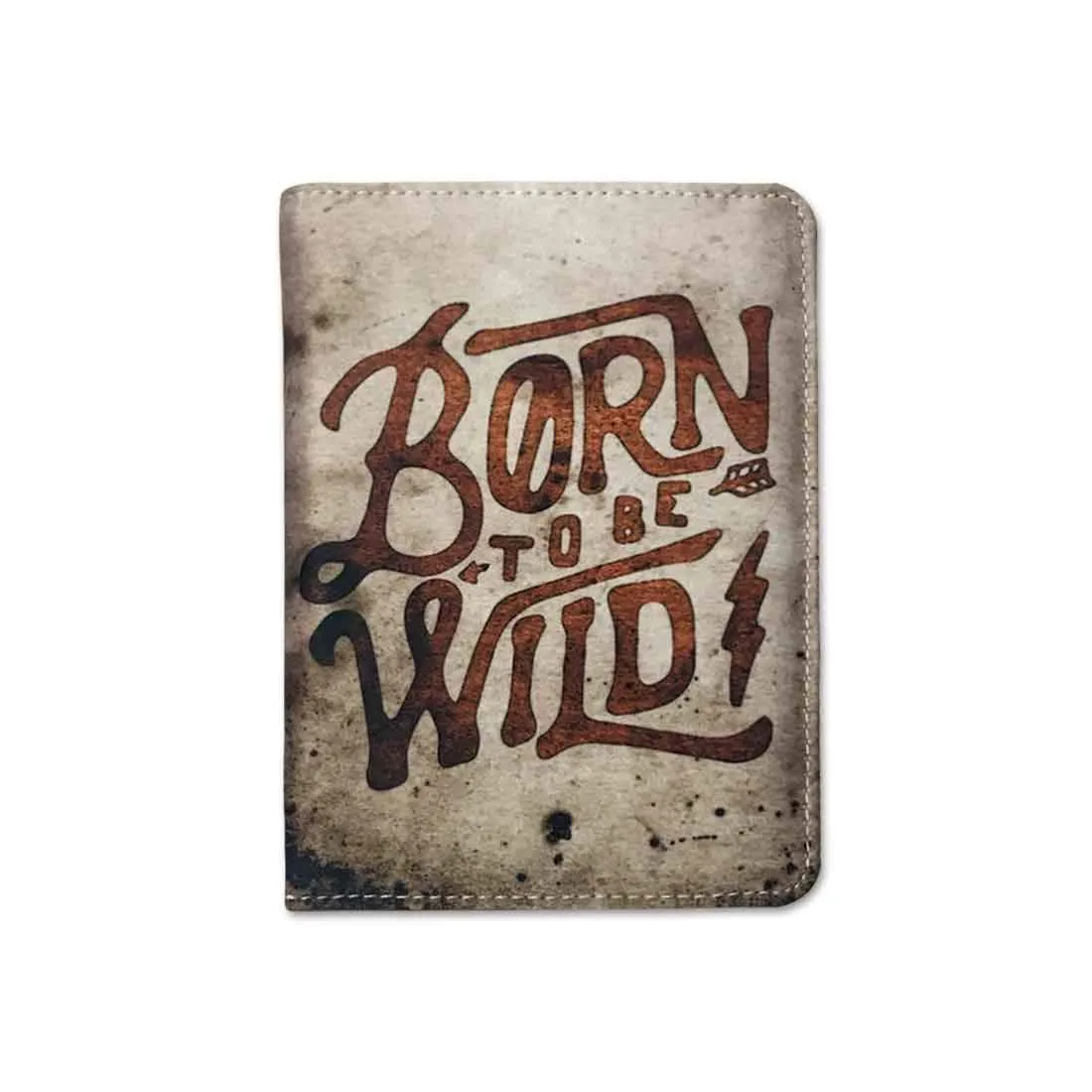 Passport Holder Leather Travel Wallet Organizer - Born To Be Wild