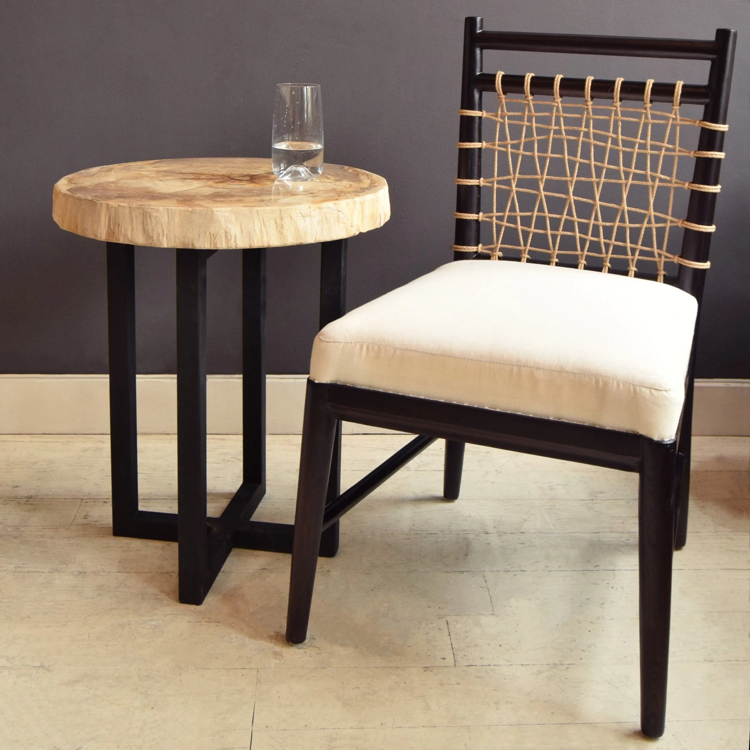 Petrified Wood Side Table