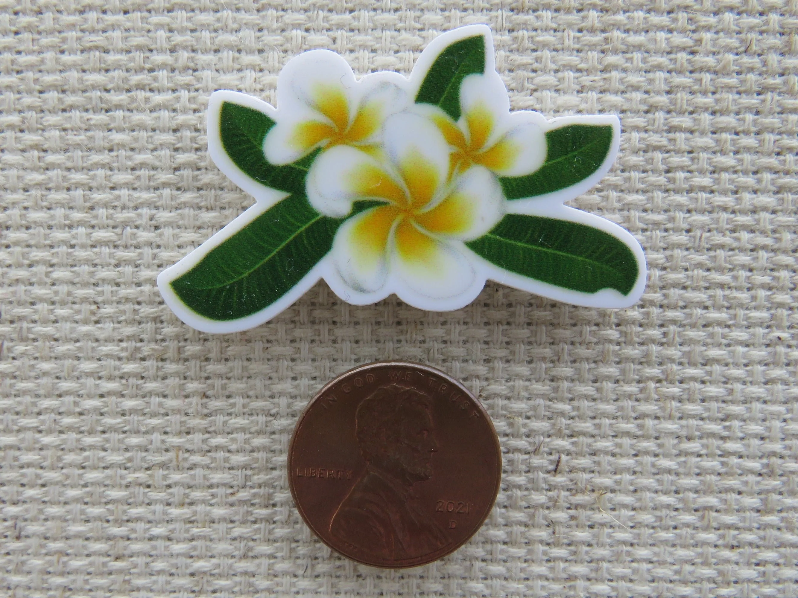 Plumeria Needle Minder, Cover Minder, Magnet