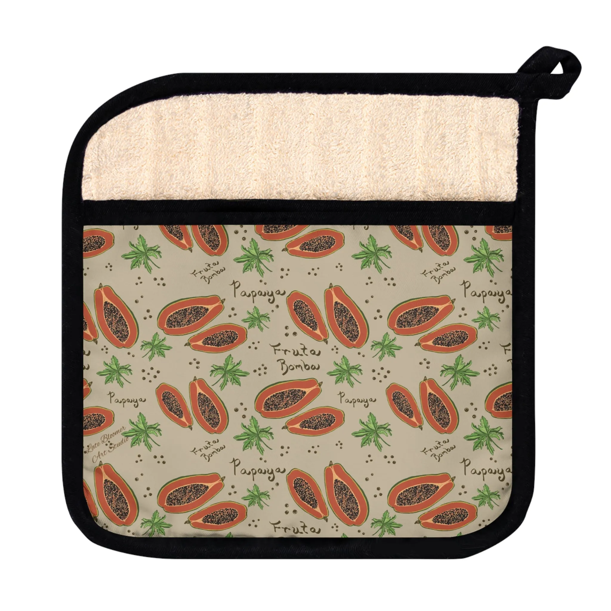 Pot Holder with Pocket - Fruta Bomba/Papaya