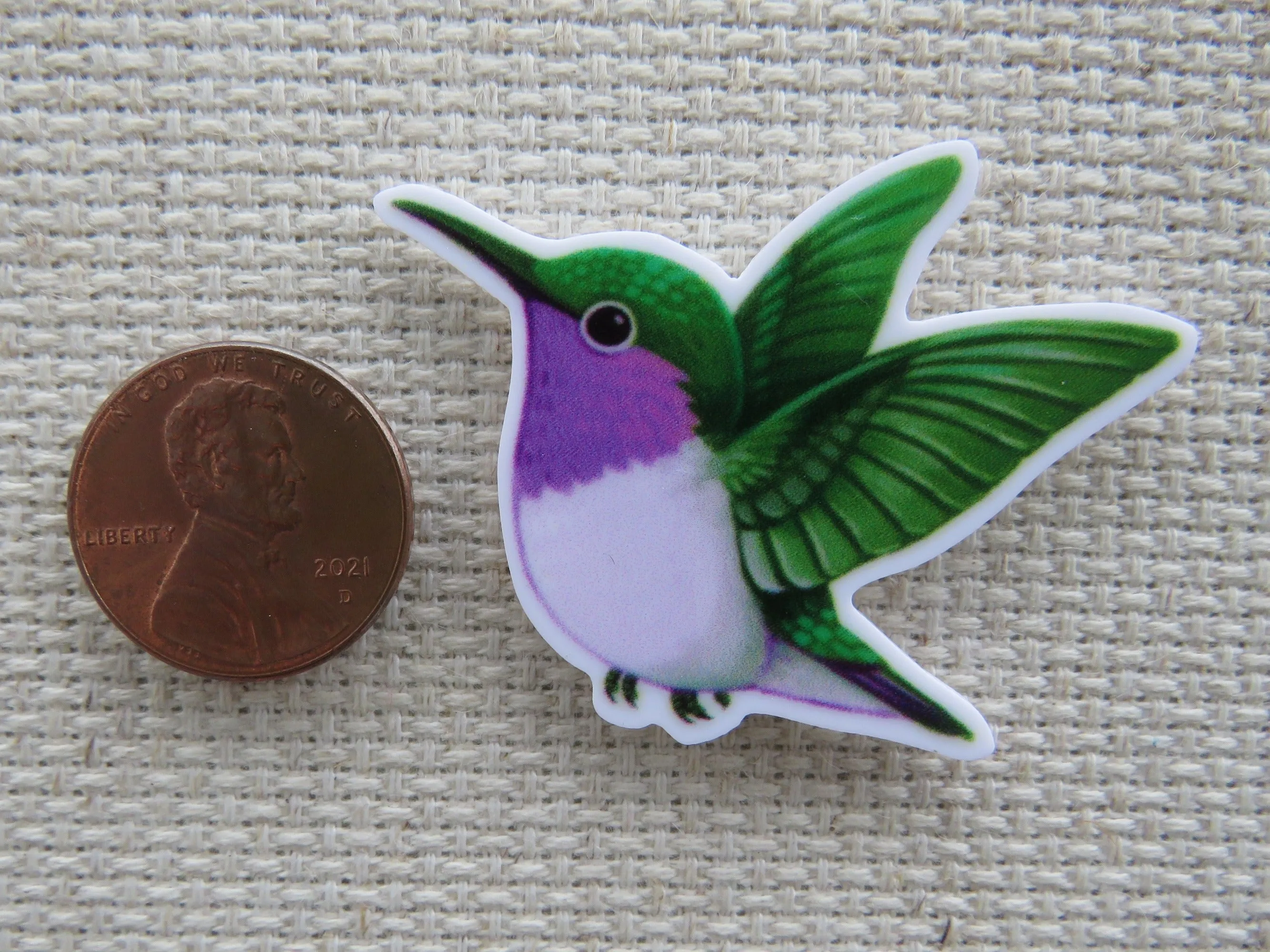 Pretty Hummingbird Needle Minder, Cover Minder, Magnet