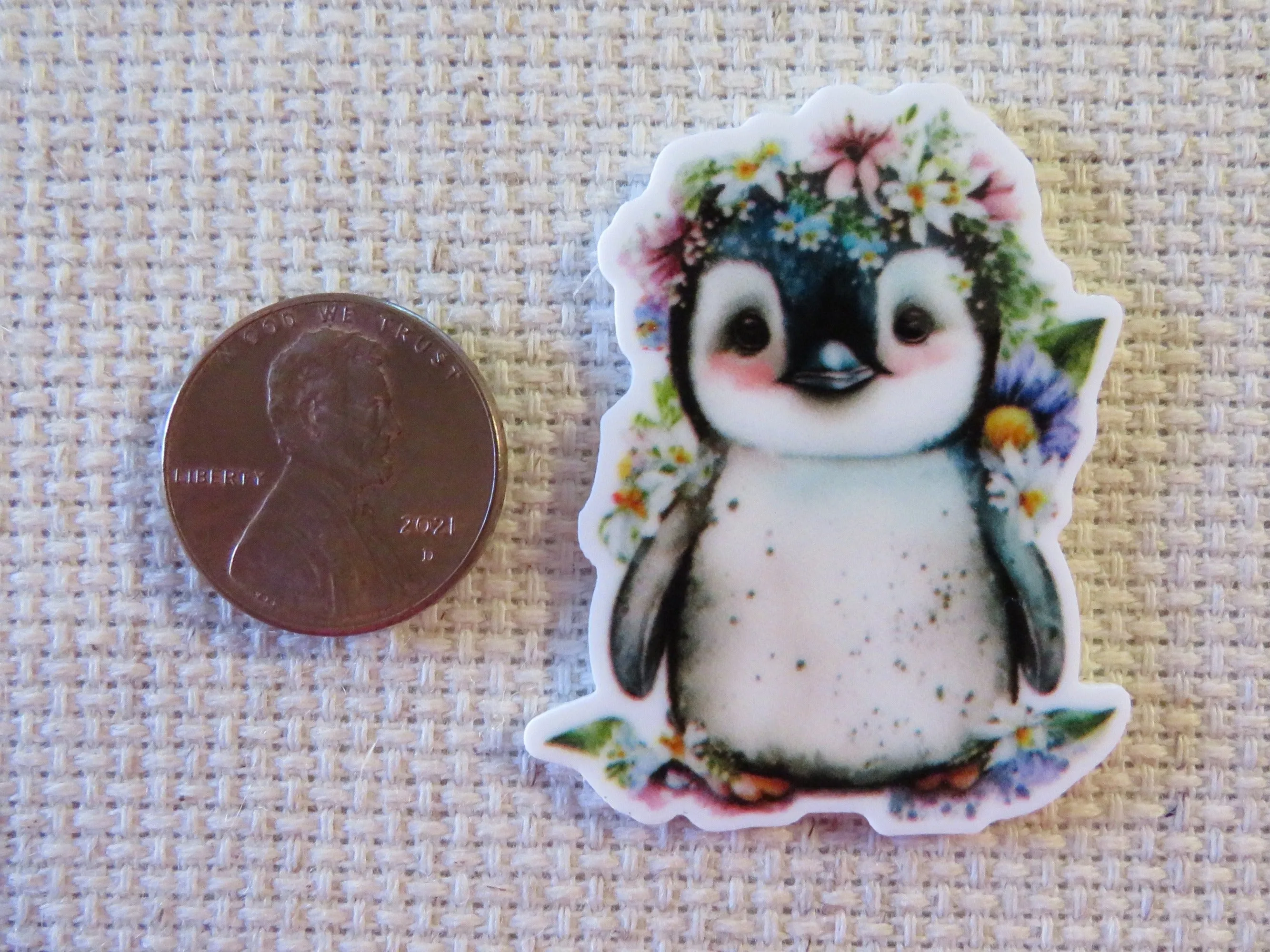 Pretty Penguin Needle Minder, Cover Minder, Magnet