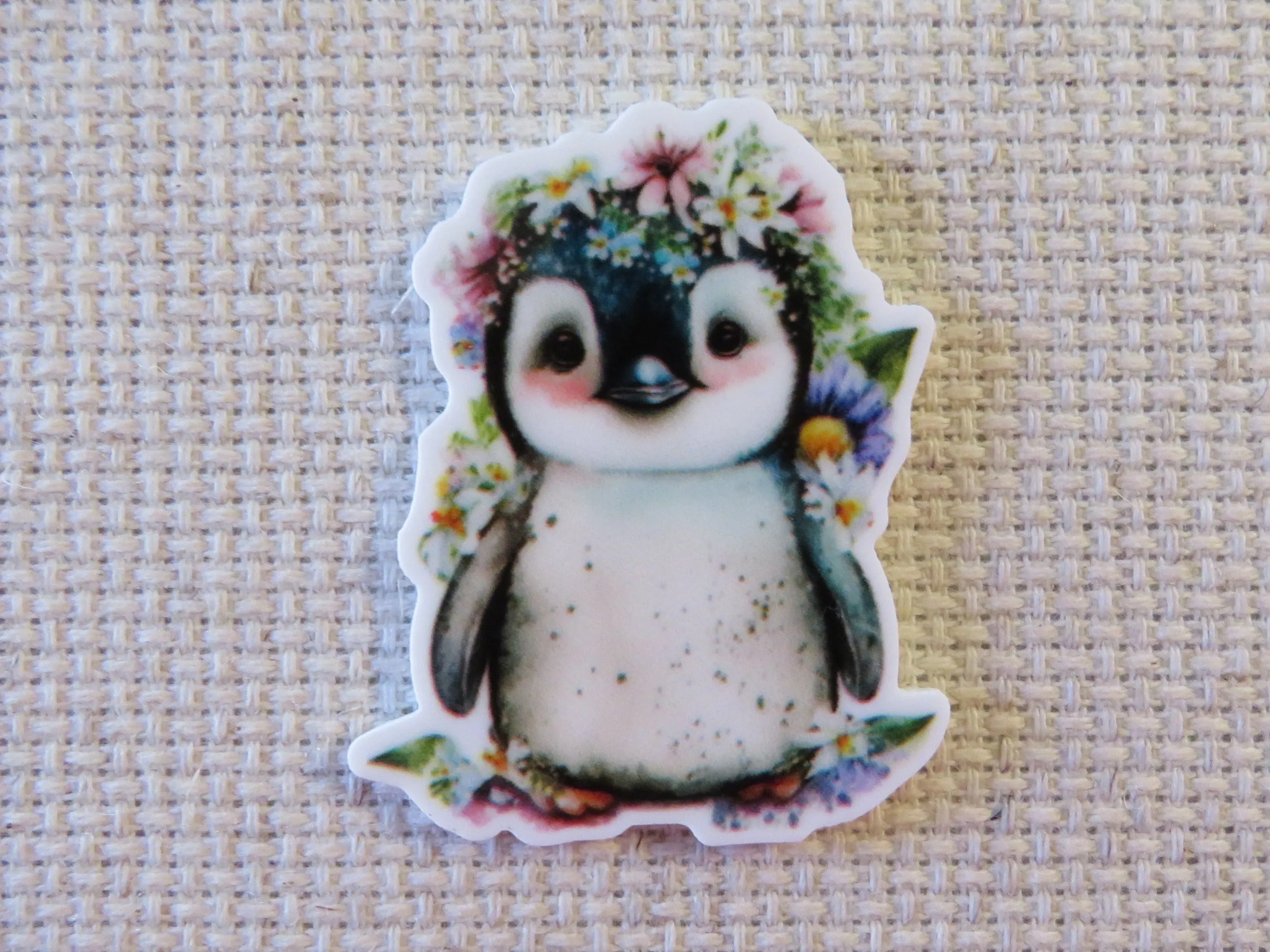 Pretty Penguin Needle Minder, Cover Minder, Magnet