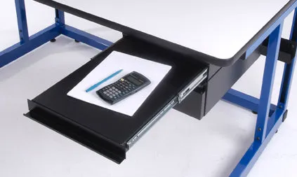 Production Basics 8600 Solution Series Writing Shelf and 3" Drawer for Workstations, 19"D x 14"W