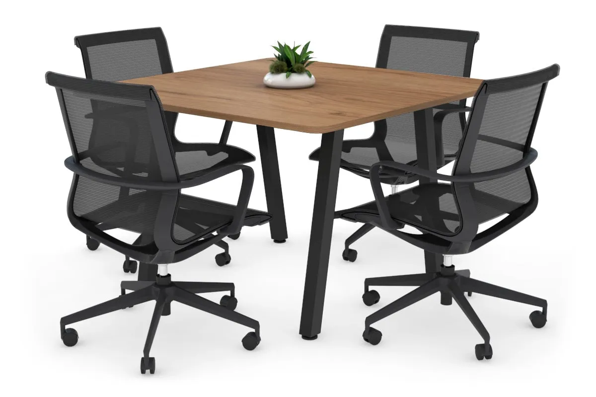 Quadro A Legs Modern Boardroom Table - Rounded Corners [1100L x 1100W with Rounded Corners]