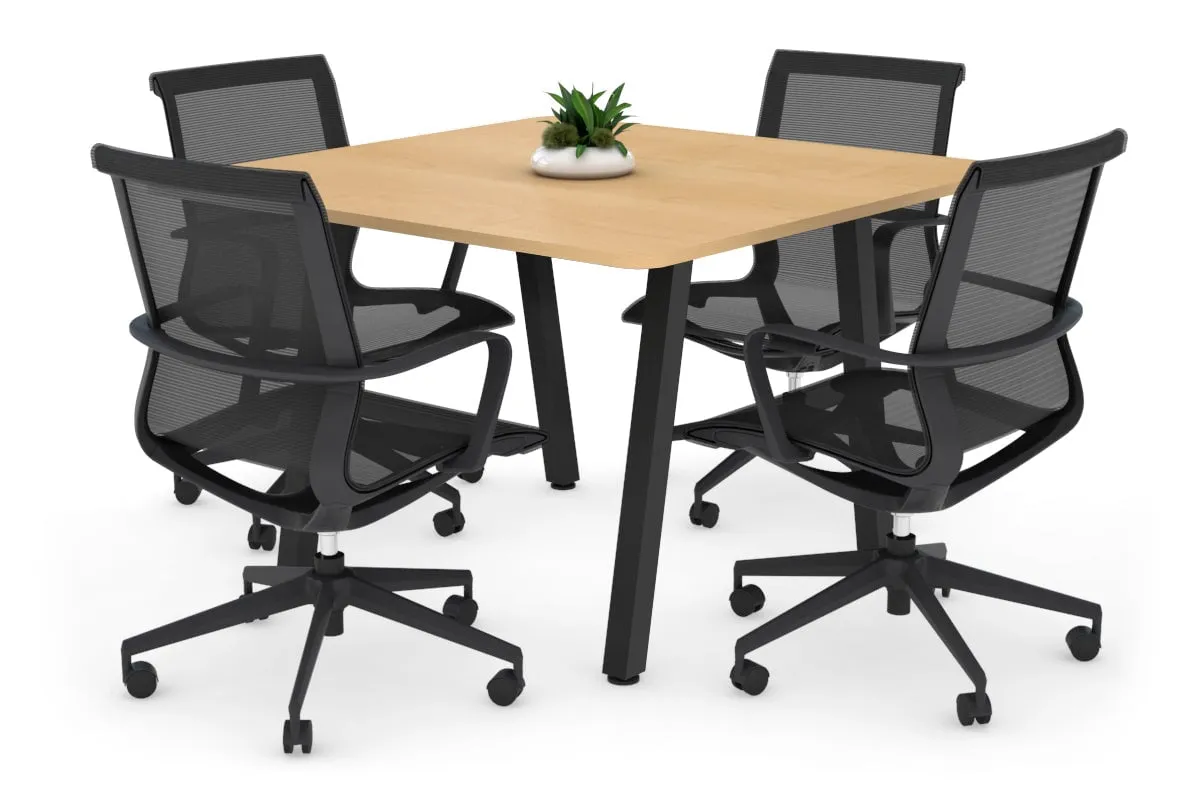 Quadro A Legs Modern Boardroom Table - Rounded Corners [1100L x 1100W with Rounded Corners]