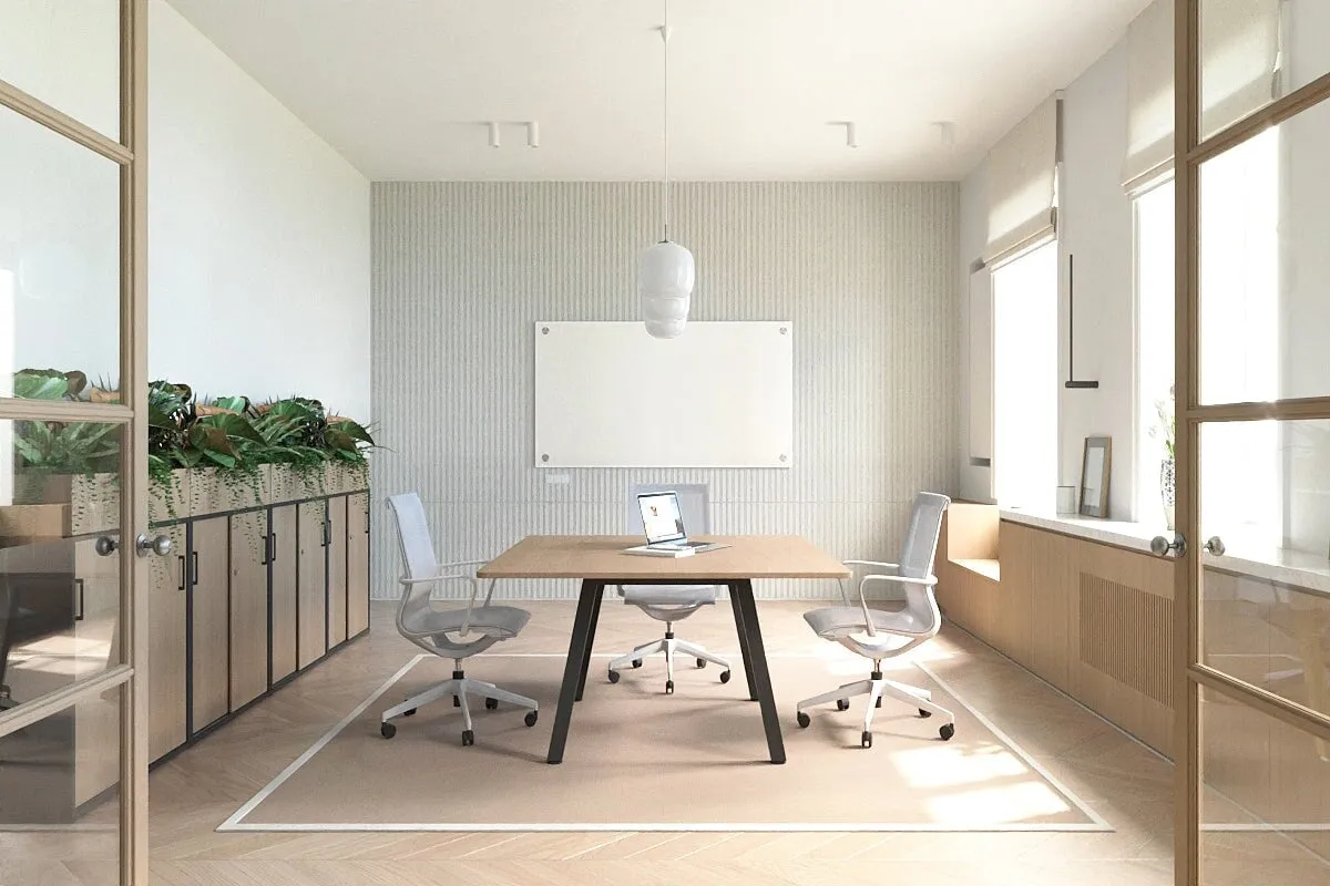 Quadro A Legs Modern Boardroom Table - Rounded Corners [1100L x 1100W with Rounded Corners]