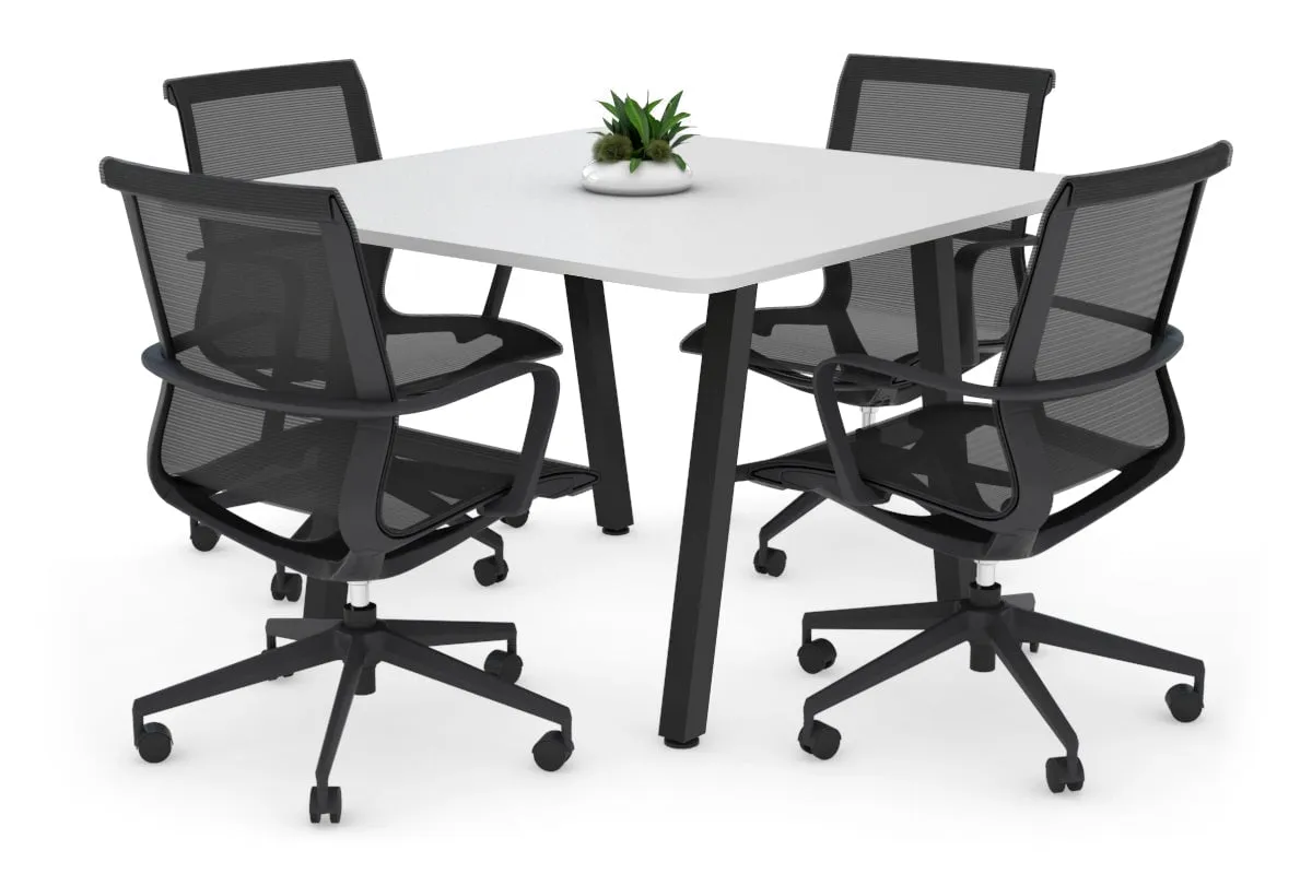 Quadro A Legs Modern Boardroom Table - Rounded Corners [1100L x 1100W with Rounded Corners]