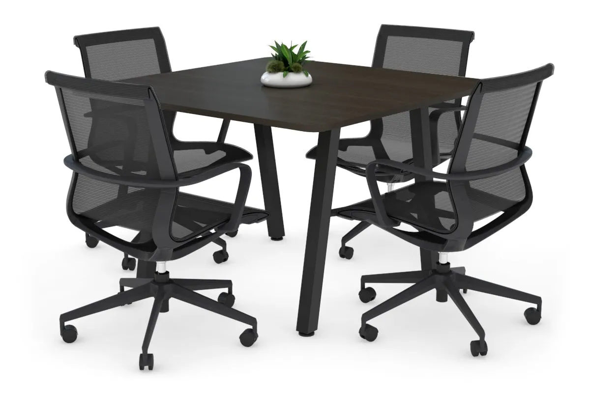 Quadro A Legs Modern Boardroom Table - Rounded Corners [1100L x 1100W with Rounded Corners]