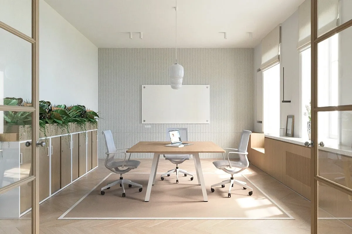 Quadro A Legs Modern Boardroom Table - Rounded Corners [1100L x 1100W with Rounded Corners]
