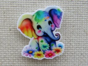 Rainbow Splash Elephant Needle Minder, Cover Minder, Magnet