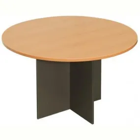 Rapid Worker Round Meeting Table 900Mm Cherry/Ironstone