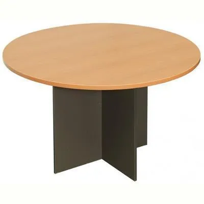 Rapid Worker Round Meeting Table 900Mm Cherry/Ironstone
