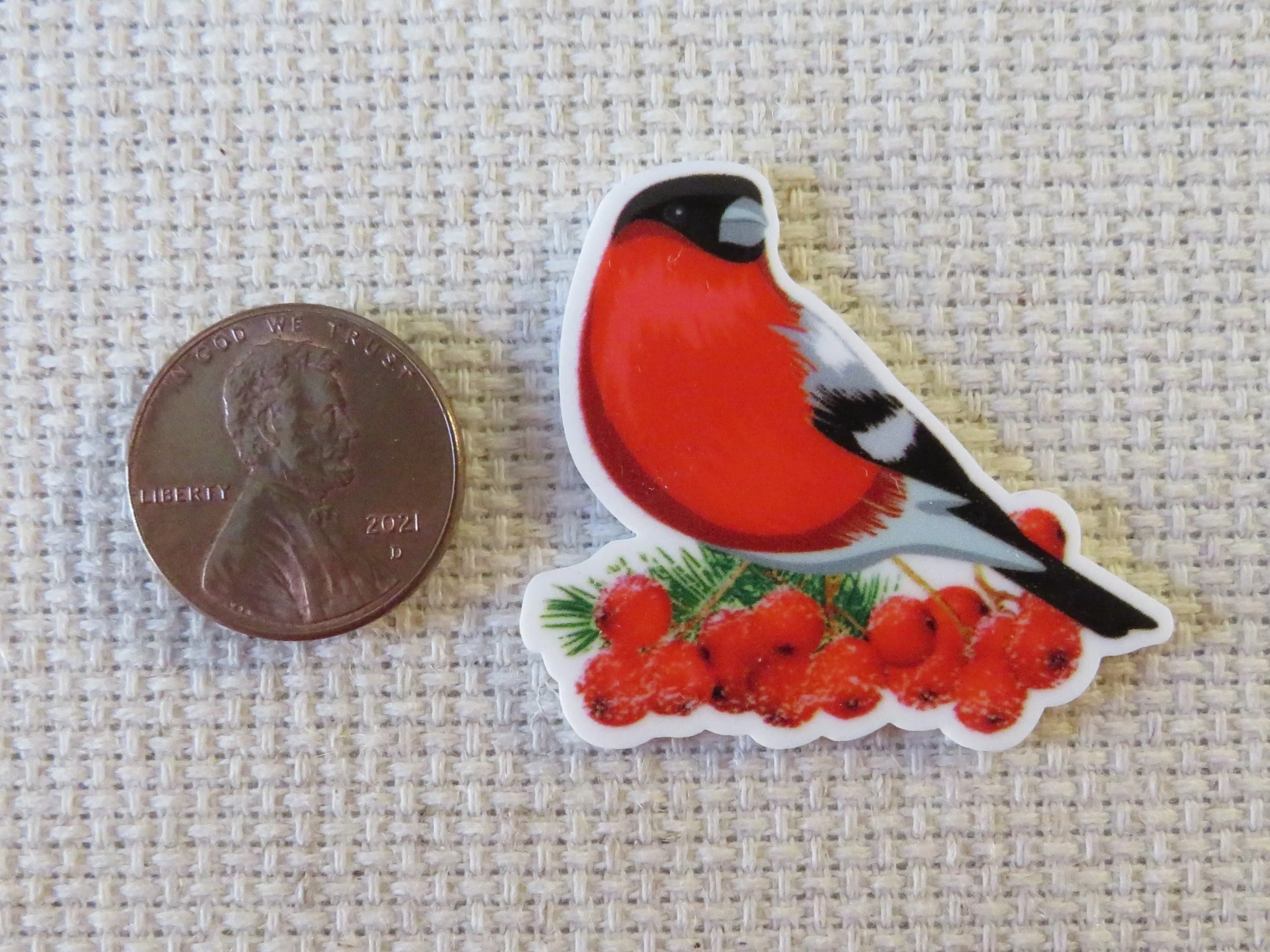 Red Bird Needle Minder, Cover Minder, Magnet
