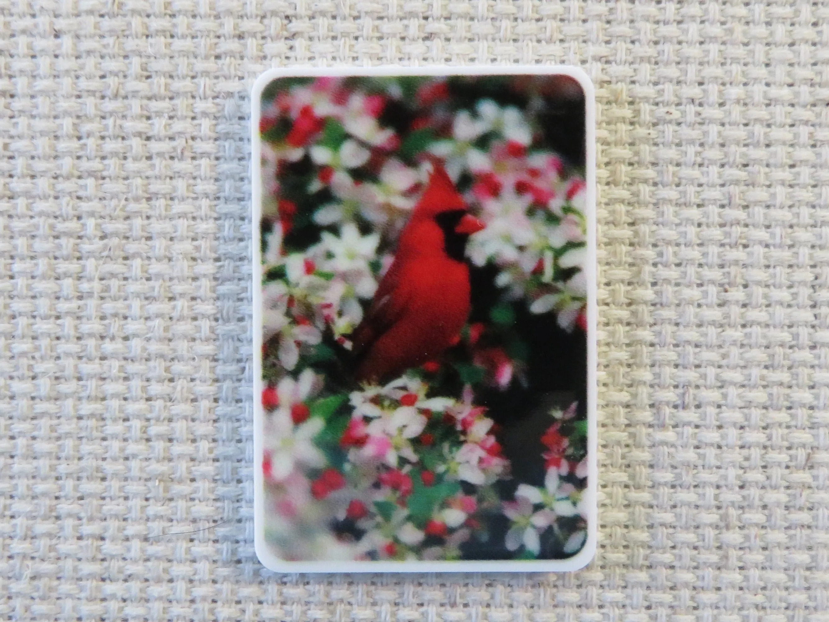 Red Cardinal Bird Needle Minder, Cover Minder, Magnet