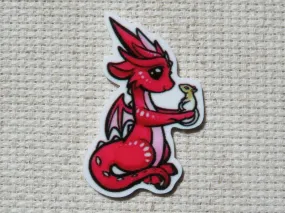 Red Dragon with a Mouse Needle Minder, Cover Minder, Magnet