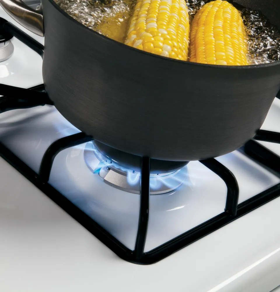 RGBS200DMWW Hotpoint® 30" Free-Standing Gas Range with Cordless Battery Ignition
