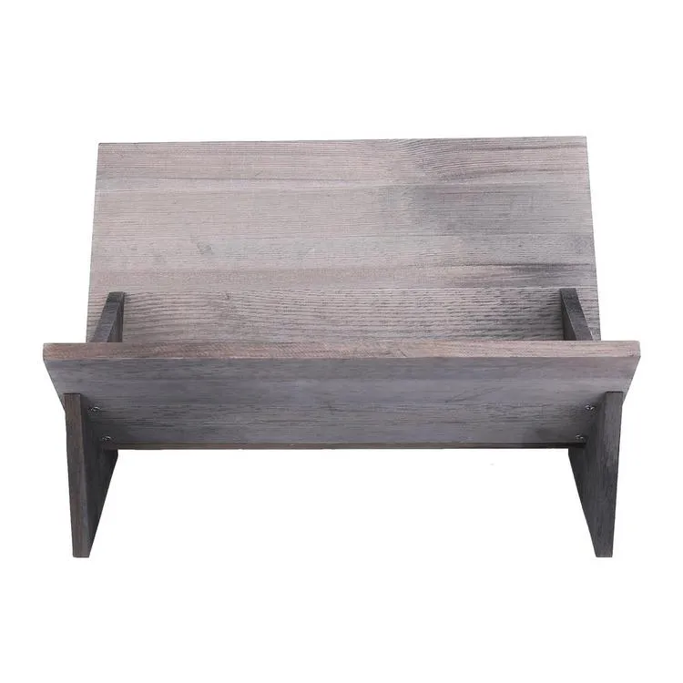 Rustic Barnwood Gray Tilted Desktop Bookshelf