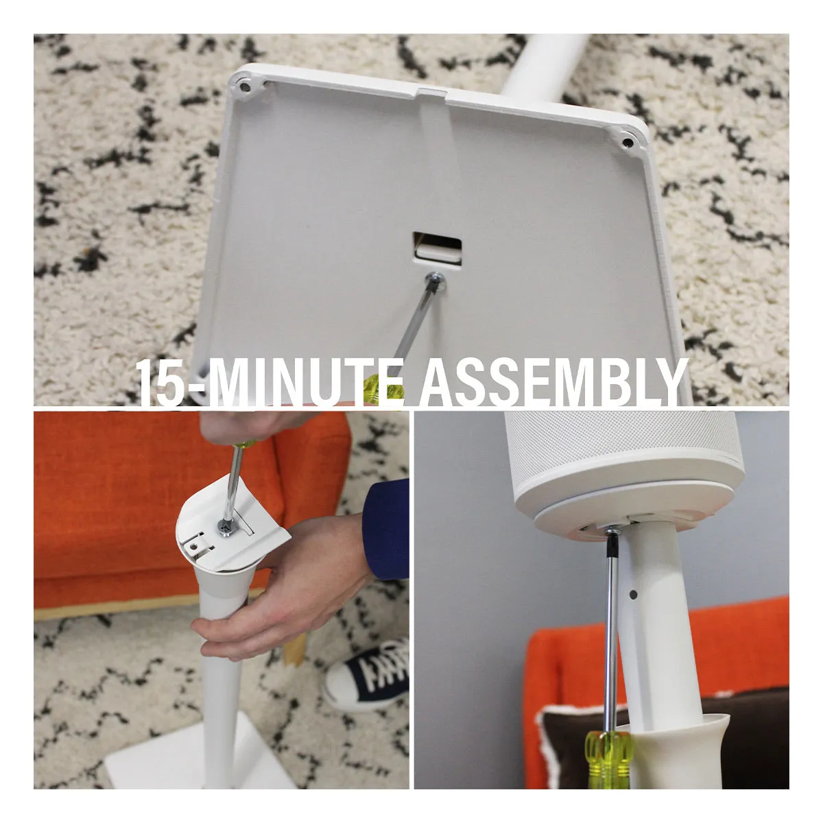 Sanus Fixed-Height Speaker Stands for Sonos Era 100 - Pair (White)