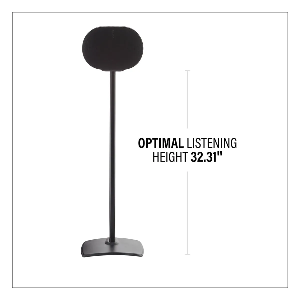 Sanus Fixed-Height Speaker Stands for Sonos Era 300 - Pair (Black)