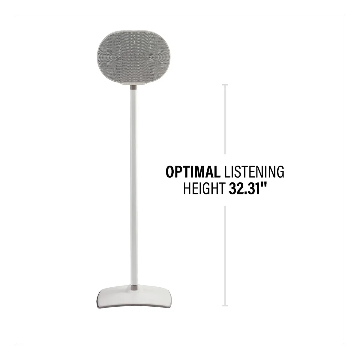 Sanus Fixed-Height Speaker Stands for Sonos Era 300 - Pair (White)