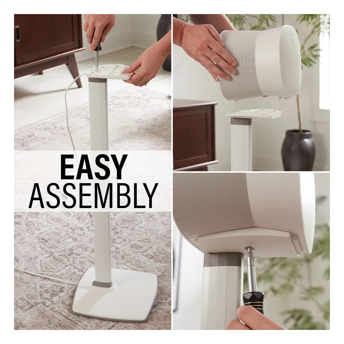 Sanus Fixed-Height Speaker Stands for Sonos Era 300 - Pair (White)