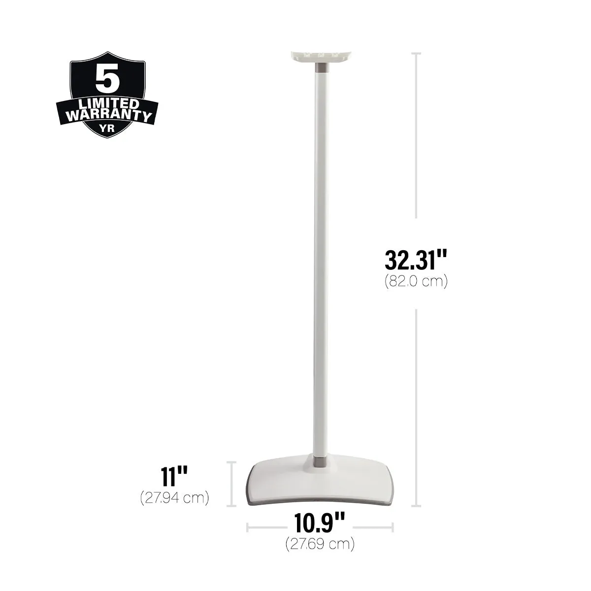 Sanus Fixed-Height Speaker Stands for Sonos Era 300 - Pair (White)
