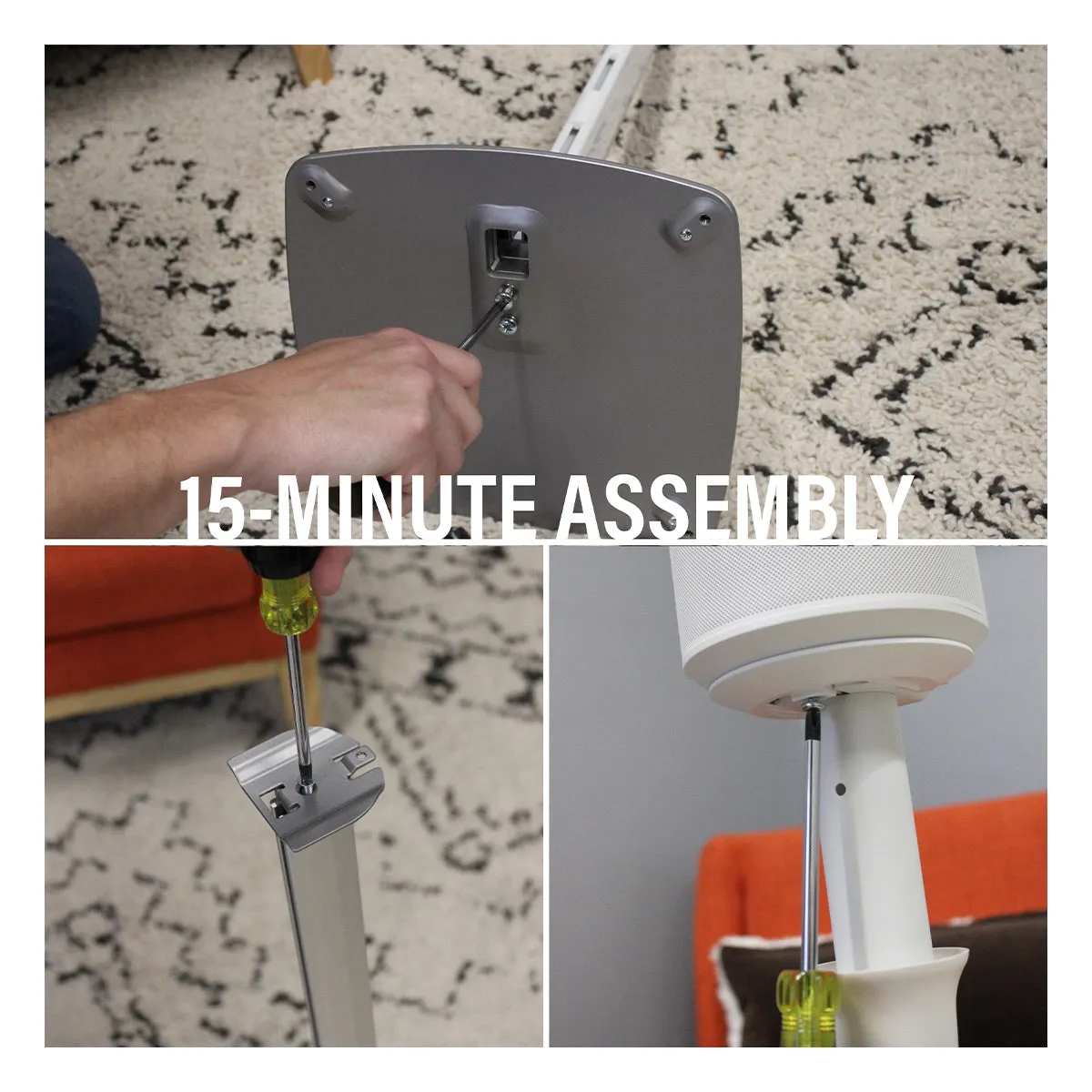Sanus Height-Adjustable Speaker Stand for Sonos Era 100 - Each (White)
