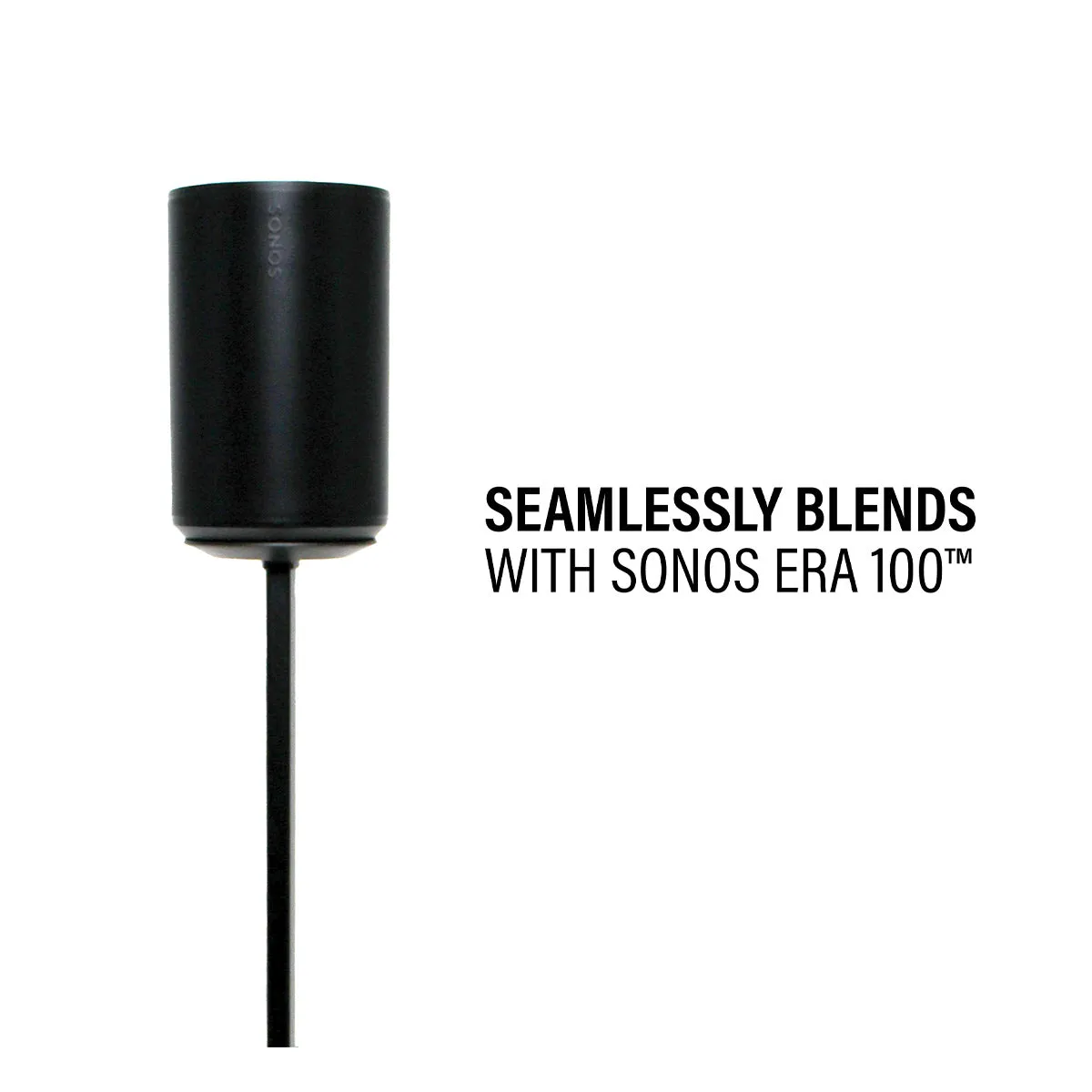 Sanus Height-Adjustable Speaker Stands for Sonos Era 100 - Pair (Black)