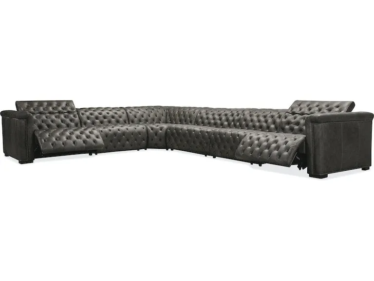 Savion Grandier 6 pc Sectional w/3 PWR Recline PWR Headrest