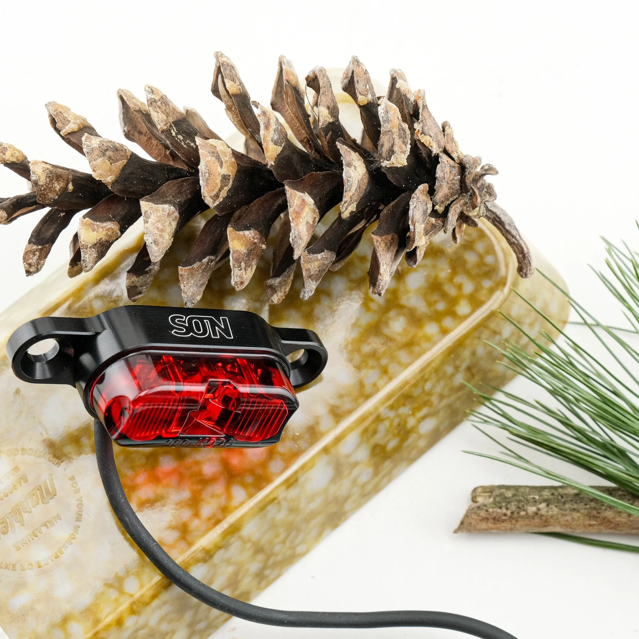 Schmidt Dynamo Rack Light (Black with Red Lens)