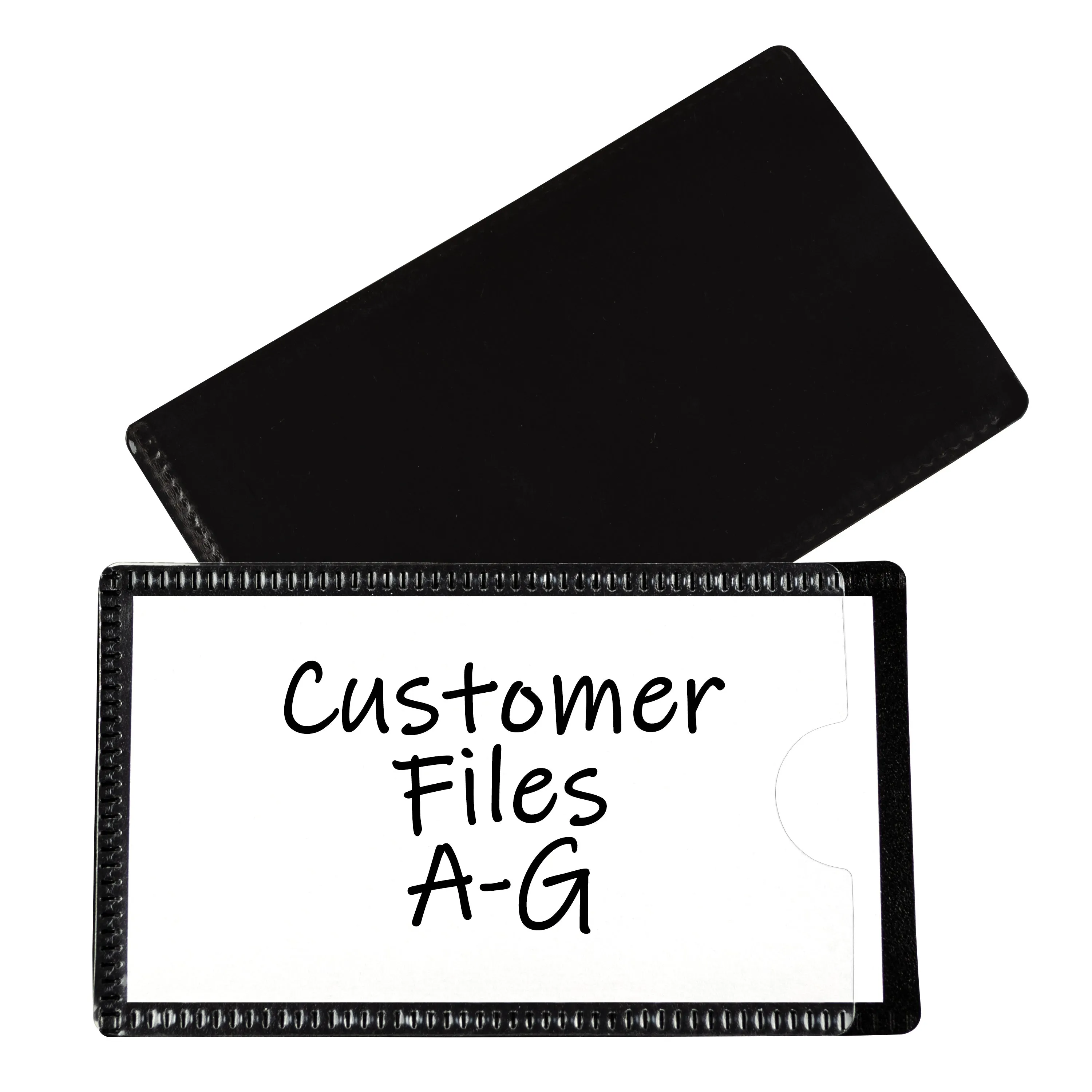 Slap 'N Go Magnetic Label Holders, Side Load, 4-1/4 X 2-1/2, Black, 10/PK