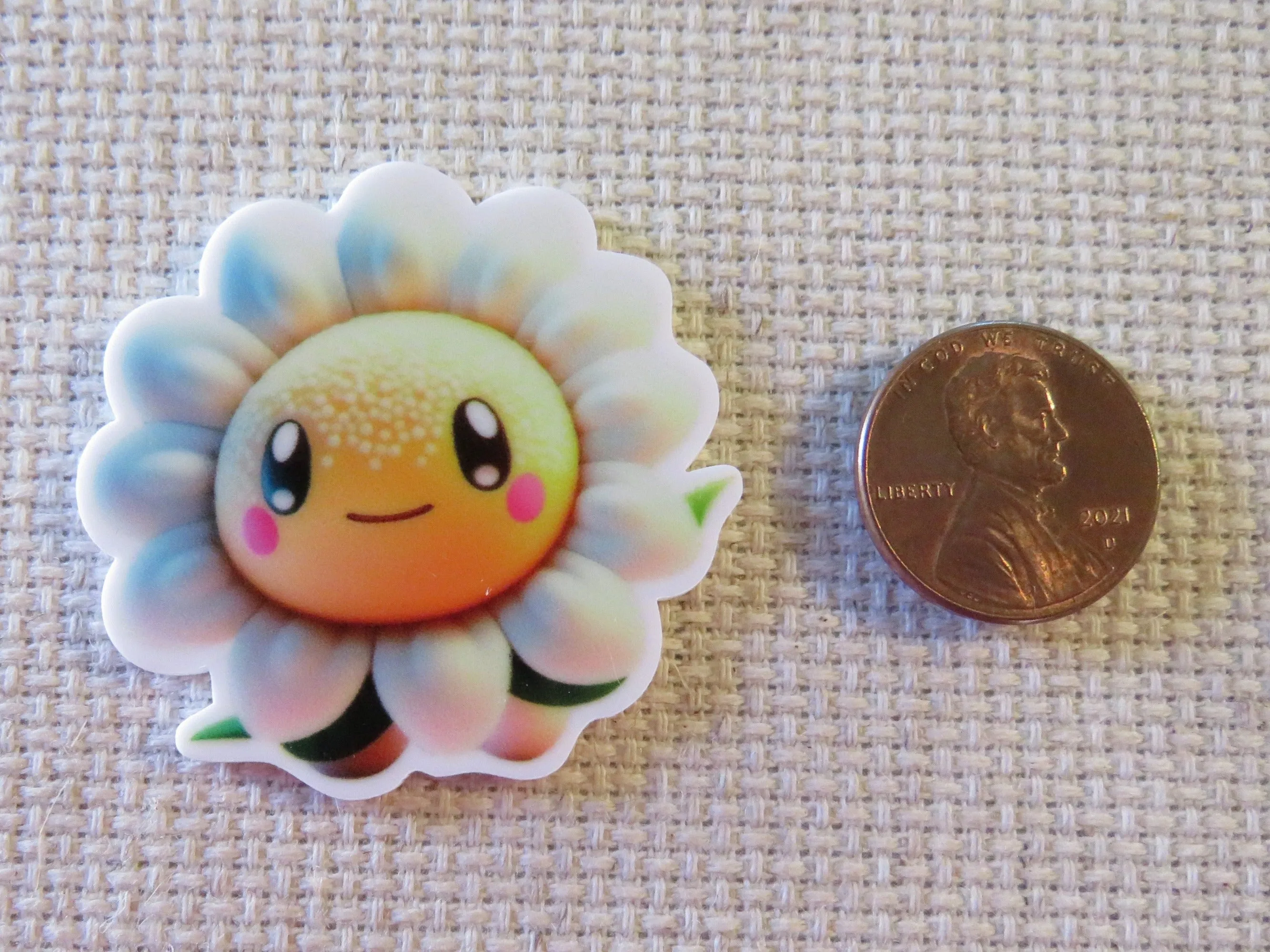 Smiling Sunflower Needle Minder, Cover Minder, Magnet
