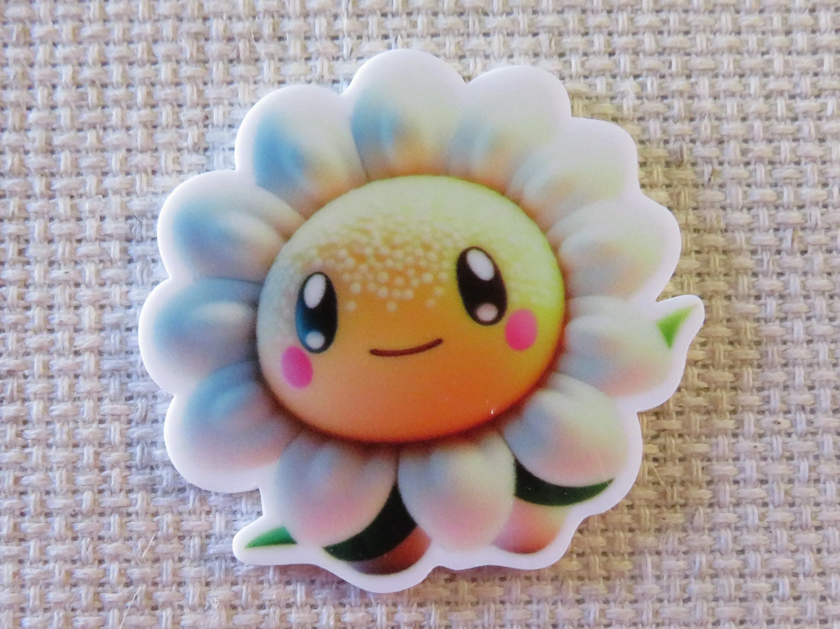 Smiling Sunflower Needle Minder, Cover Minder, Magnet