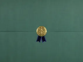 St. James® Certificate Holders/Document Covers/Diploma Holders, Green, Gold Award Seal with Blue Ribbon, Pack of 5, 83823