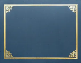 St. James® Certificate Holders/Document Covers/Diploma Holders, Navy Blue, Gold Foil Border, Linen Finish, Pack of 5, 83803