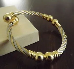 Stainless Steel Wire Magnetic Bracelet Pain Therapy Energy Cuff Bangle 6 Magnet