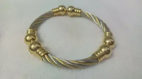 Stainless Steel Wire Magnetic Bracelet Pain Therapy Energy Cuff Bangle 6 Magnet