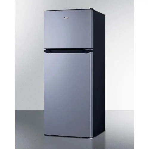 Summit 24 in. Wide Top Mount Refrigerator-Freezer With Icemaker - FF1293SSIM