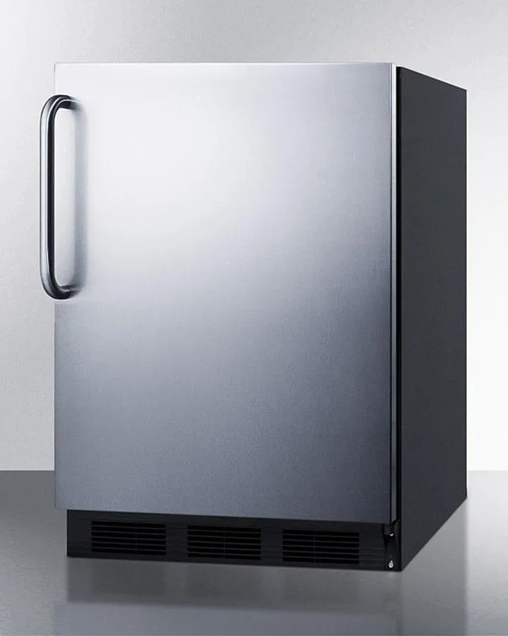 Summit CT663BKSSTB 24" Wide Refrigerator-freezer