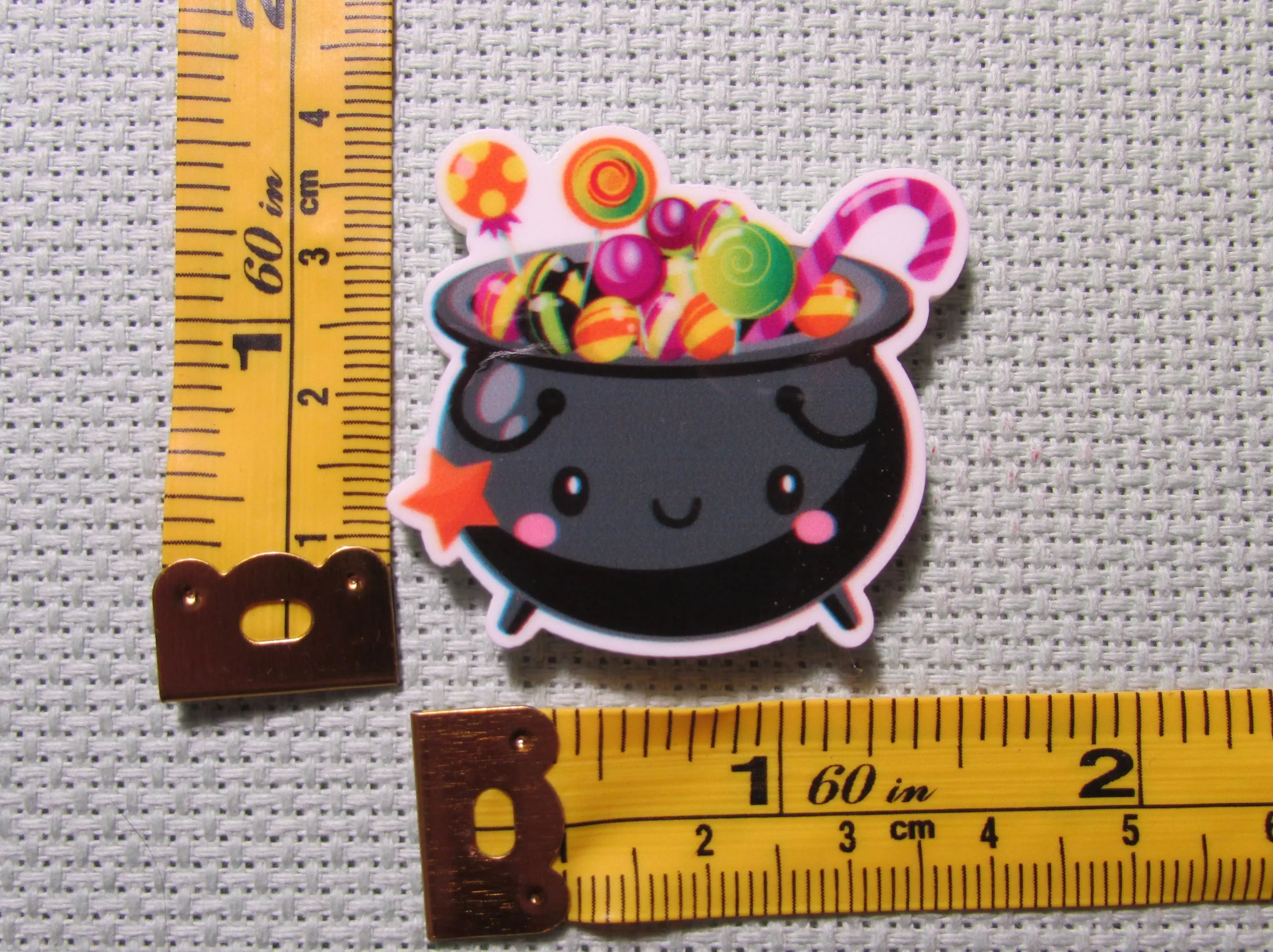 The Cutest Candy Cauldron Needle Minder, Cover Minder, Magnet