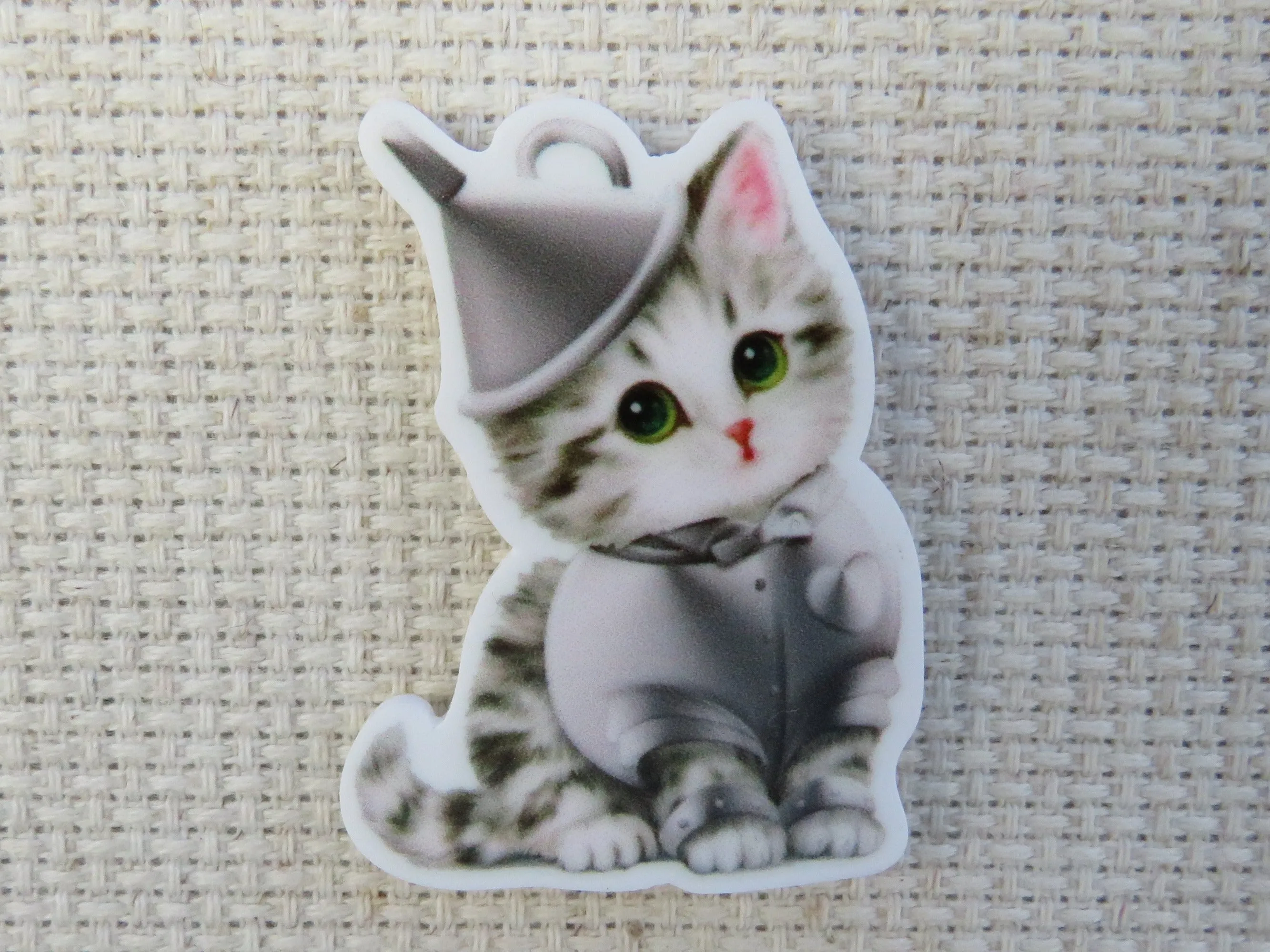 Tin Man Kitten Needle Minder, Cover Minder, Magnet