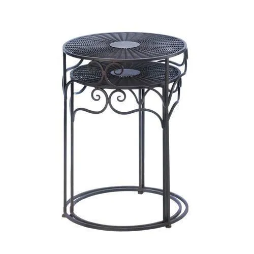 Umber Wicker Round Nesting Tables