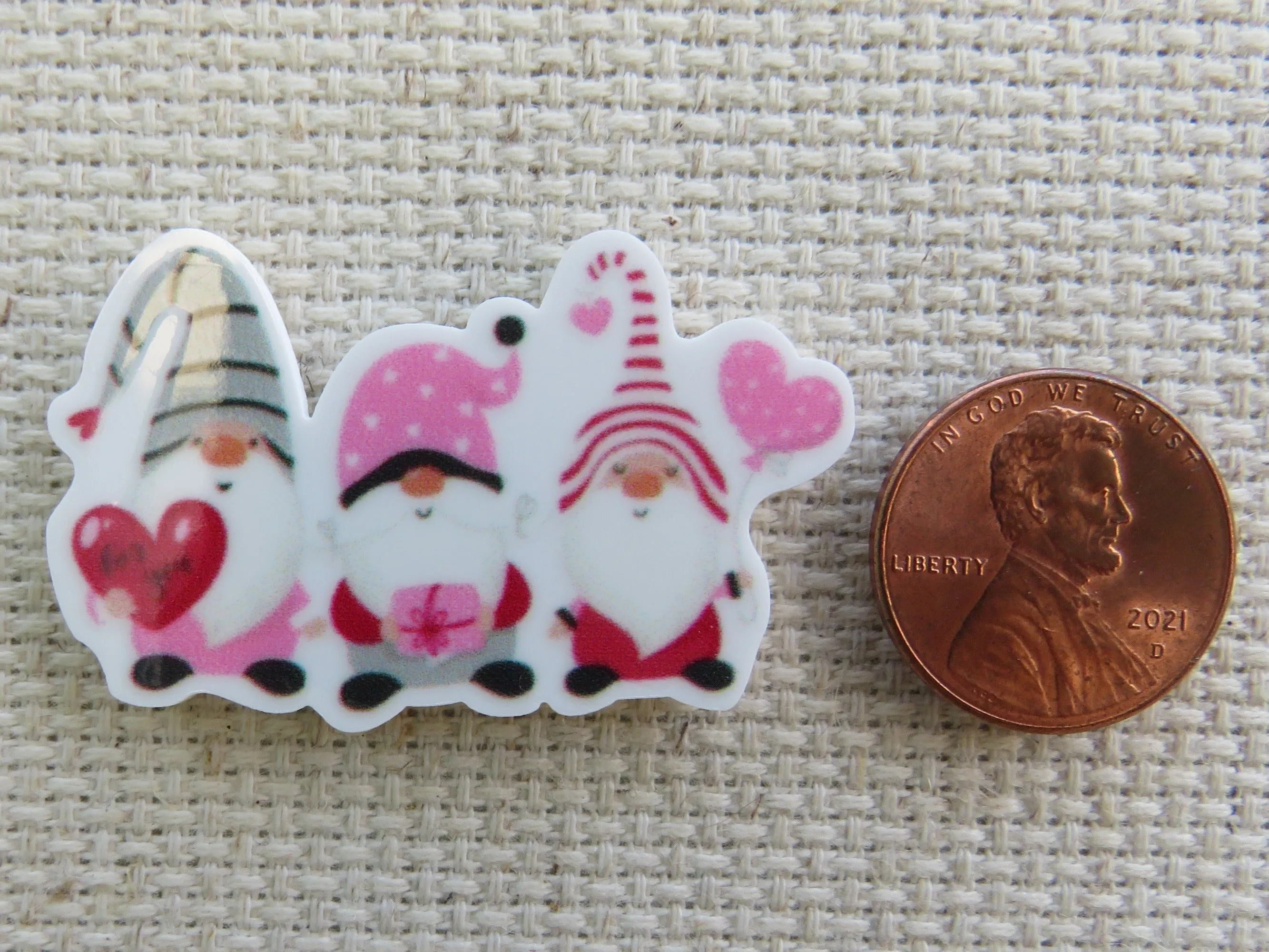 Valentines Gnomes Needle Minder, Cover Minder, Magnet