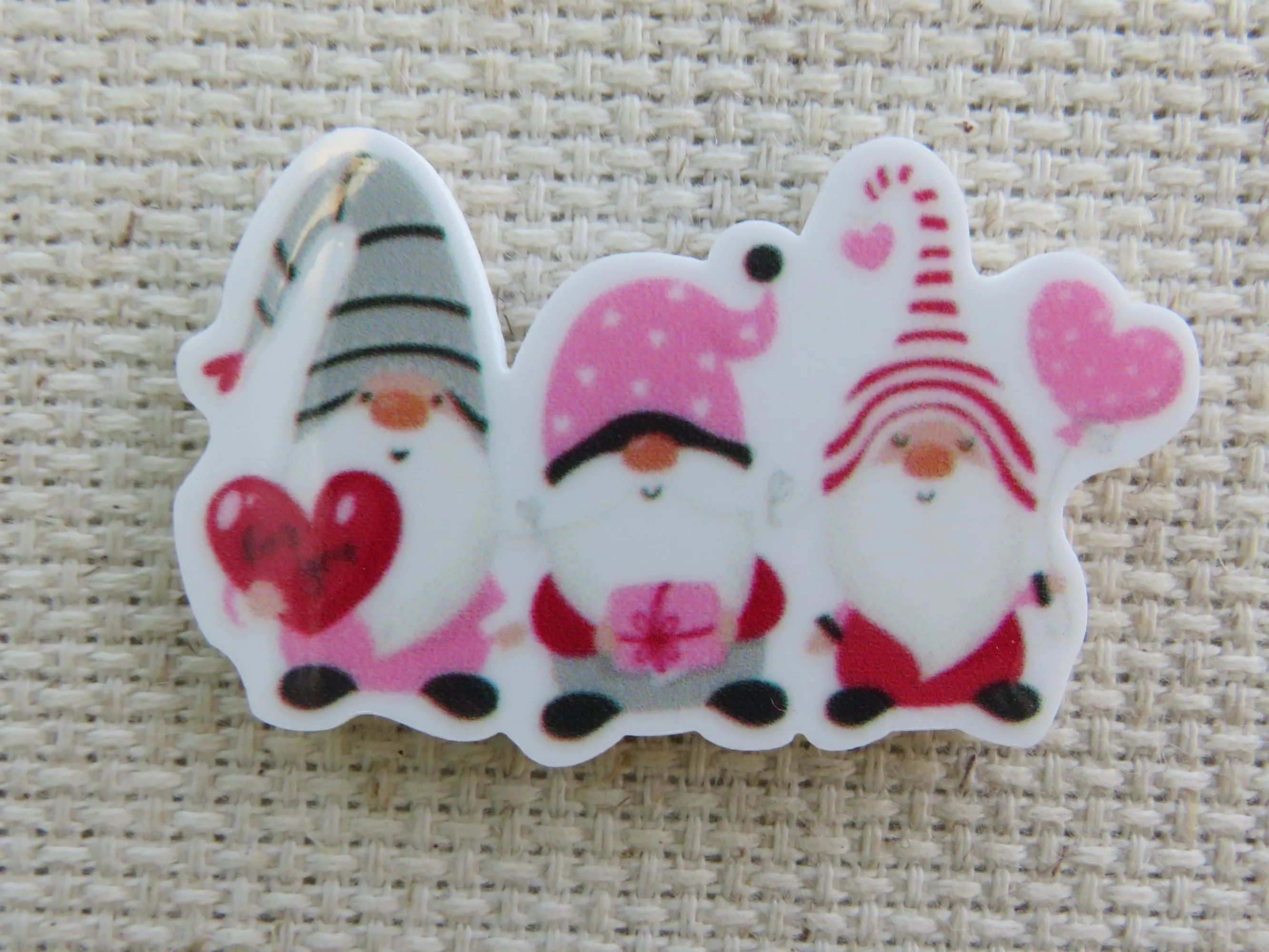 Valentines Gnomes Needle Minder, Cover Minder, Magnet