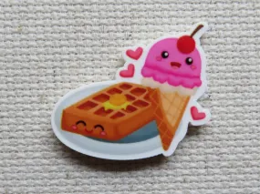Waffles and Ice Cream Needle Minder, Cover Minder, Magnet
