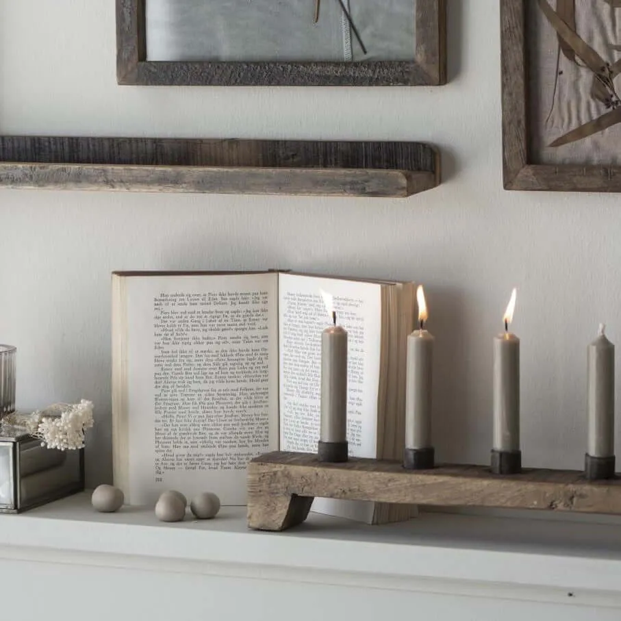 Wooden Candle Holder f/7 Candles